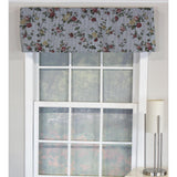 RLF Home Flower Grid Tailored 100% Cotton with Fully Lined 3" Rod Pocket Valnance for Windows 50" x 14" Chetwode