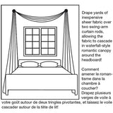 Versailles' Ball Swing Arm Curtain Rod 24" - 38" Pair Black