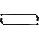 Versailles' Ball Swing Arm Curtain Rod 24" - 38" Pair Black