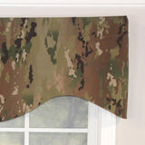 RLF Home Cloak Cornice 100% Cotton with Fully Lined 3" Rod Pocket Valnance for Windows 50" x 17" Green