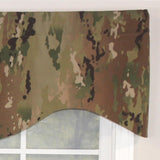 RLF Home Cloak Cornice 100% Cotton with Fully Lined 3" Rod Pocket Valnance for Windows 50" x 17" Green