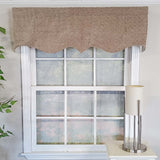 RLF HOME Ballard Chenille Fabric with Diamond Design Regal Stylish Truffle Window Valance 3" Rod Pocket 50" x 17" Truffle Light Brown