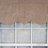 RLF HOME Ballard Chenille Fabric with Diamond Design Regal Stylish Truffle Window Valance 3" Rod Pocket 50" x 17" Truffle Light Brown