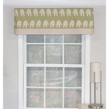 RLF Home Ele Banded 100% Cotton with Fully Lined 3" Rod Pocket Valnance for Windows 50" x 15"