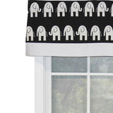 RLF Home Ele Banded 100% Cotton with Fully Lined 3" Rod Pocket Valnance for Windows 50" x 15"