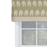 RLF Home Ele Banded 100% Cotton with Fully Lined 3" Rod Pocket Valnance for Windows 50" x 15"