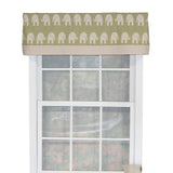 RLF Home Ele Banded 100% Cotton with Fully Lined 3" Rod Pocket Valnance for Windows 50" x 15"
