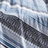 Plazatex Anissa with Sherpa Plush Decorative All Season Plum Throw Blanket 50" x 60" Blue