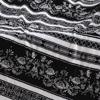 Plazatex Odelia with Sherpa Plush Decorative All Season Plum Throw Blanket 50" x 60" Black