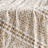 Plazatex Tala with Sherpa Plush Decorative All Season Plum Throw Blanket 50" x 60" Beige