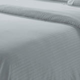 Plazatex Dobby Stripe Luxurious Ultra Soft Moisture Wicking Solid Color 6 Pieces Sheet Set Grey