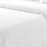 Plazatex Dobby Stripe Luxurious Ultra Soft Moisture Wicking Solid Color 6 Pieces Sheet Set White