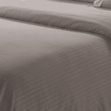 Plazatex Dobby Stripe Luxurious Ultra Soft Moisture Wicking Solid Color 6 Pieces Sheet Set Charcoal