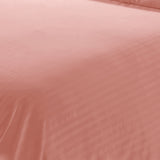 Plazatex Dobby Stripe Luxurious Ultra Soft Moisture Wicking Solid Color 6 Pieces Sheet Set Blush