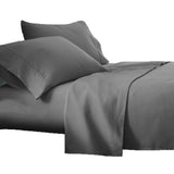 Plazatex Luxurious Ultra Soft 100% Cotton Moisture Wicking Solid Color Sheet Set Silver Gray