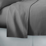 Plazatex Luxurious Ultra Soft 100% Cotton Moisture Wicking Solid Color Sheet Set Silver Gray