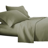 Plazatex Luxurious Ultra Soft 100% Cotton Moisture Wicking Solid Color Sheet Set Sage