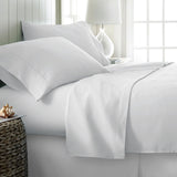 Plazatex Luxurious Ultra Soft 100% Cotton Moisture Wicking Solid Color Sheet Set White