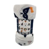 Plazatex Halloween Pals All Season Plush Decorative Halloween Throw Blanket 50" x 60" White