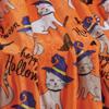 Plazatex Halloween Cats plush Decorative Halloween Machine Washable Throw 50" X 60" Orange