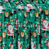 Plazatex Green Joyful Santa plush Decorative Christmas Machine Washable Throw 50" X 60" Green