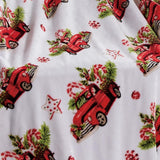 Plazatex Rustic Truck plush Decorative Christmas Machine Washable Throw 50" X 60" Red