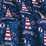 Plazatex Lighthouse plush Decorative Machine Washable Throw 50" X 60" Blue