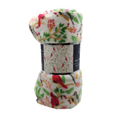 Plazatex Cardinal plush Decorative Machine Washable Throw 50" x 60" White