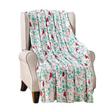 Plazatex Cardinal plush Decorative Machine Washable Throw 50" x 60" White