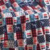 Plazatex Firefighter Patchwork Decorative Machine Washable Throw 50" x 60" Red, White & Blue