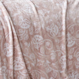 Plazatex Rozetta 3 Pcs Machine Washable Blanket Full/Queen Pink & White