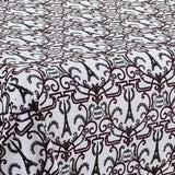 Plazatex Luxurious Ultra Soft Lightweight Chantal Printed Blanket White