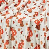 Plazatex Fall Vixen Plush Decorative All Season Throw Blanket 50" X 60" White