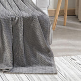 Plazatex Chevron Plush All Season Decorative Throw Blanket 50" x70" Grey