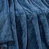 Plazatex Chevron Plush All Season Decorative Throw Blanket 50" x 70" Navy