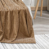 Plazatex Chevron Plush All Season Decorative Throw Blanket 50" x 70" Taupe