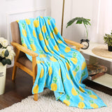Plazatex Pineapple Plush Decorative All Season Throw Blanket 50" x 60" Blue