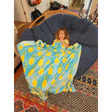 Plazatex Pineapple Plush Decorative All Season Throw Blanket 50" x 60" Blue