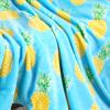 Plazatex Pineapple Plush Decorative All Season Throw Blanket 50" x 60" Blue
