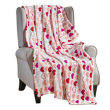 Plazatex Isabella All Season Micro Plush Decorative Valentine Throw Blanket 50" X 60" Pink
