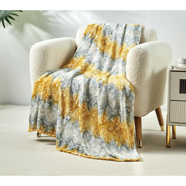 Plazatex Cillia Micro Plush Decorative All Season Throw Blanket 50" x 60" Multic