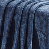 Plazatex Dama Embossed Decorative Super Soft Throw Blanket for Sleep/Decor 2 Pack 50" x 60" Oxford Blue