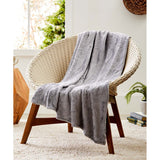 Plazatex Caesar Embossed Decorative Super Soft Throw Blanket for Sleep/Decor 2 Pack 50" x 60" Grey