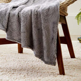 Plazatex Caesar Embossed Decorative Super Soft Throw Blanket for Sleep/Decor 2 Pack 50" x 60" Grey