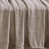 Plazatex Caesar Embossed Decorative Super Soft Throw Blanket for Sleep/Decor 2 Pack 50" x 60" Taupe