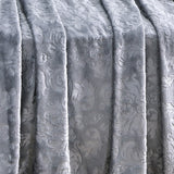 Plazatex Versailles Embossed Decorative Super Soft Throw Blanket for Sleep/Decor 2 Pack 50" x 60" Grey