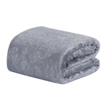 Plazatex Versailles Embossed Decorative Super Soft Throw Blanket for Sleep/Decor 2 Pack 50" x 60" Grey