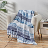Plazatex Anissa Micro Plush 100% Polyester Soft Lightweight Throw Blanket 50" x 60" Blue