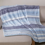 Plazatex Anissa Micro Plush 100% Polyester Soft Lightweight Throw Blanket 50" x 60" Blue