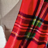 Plazatex 100% Polyester Red Plaid Classic Style Lightweight Throw Blanket 50" x 60" Red